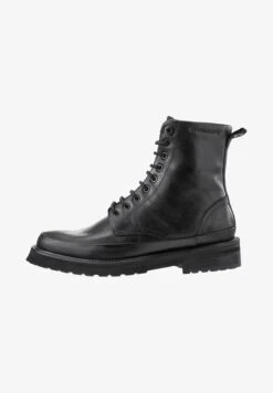 Schnürstiefelette - Black