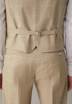 Strellson GYL - Anzugweste - Hellbeige Kariert -Strellson 74242b6c6616439896969557601da0b8