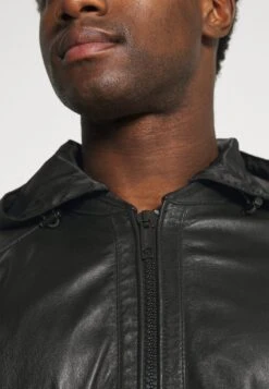 Strellson FANE - Lederjacke - Black -Strellson 998c328ade6d40dcbbb15b561b525e68